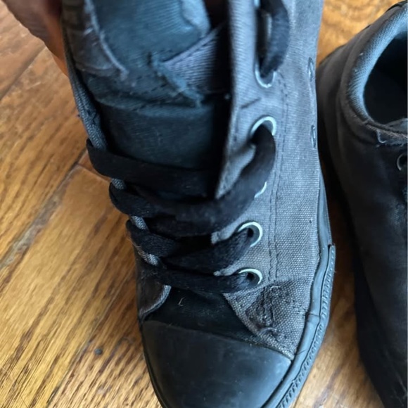 Converse ALL STARS Boys’ Black Canvas Shoes Size: 5 - Picture 6 of 8